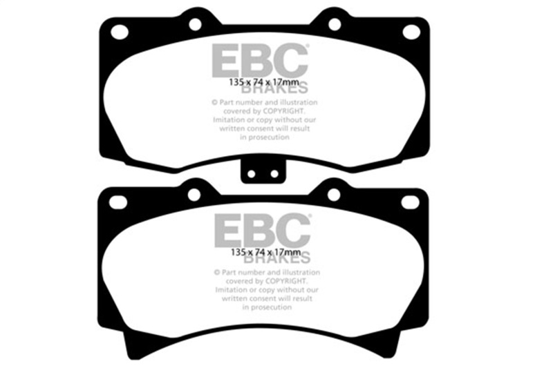 EBC 05-07 Hummer H3 3.5 Yellowstuff Front Brake Pads - Image 2