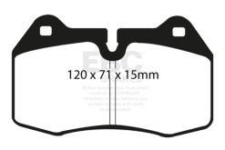 Alternative view of EBC 03-04 Infiniti G35 3.5 (Manual) (Brembo) Bluestuff Front Brake Pads