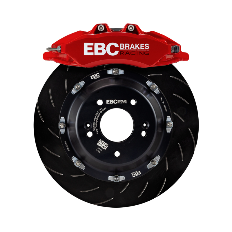EBC Racing 07-13 BMW M3 (E90/E92/E82) Red Apollo-6 Calipers 380mm Rotors Front Big Brake Kit - Image 2