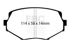 Alternative view of EBC 94-01 Mazda Miata MX5 1.8 Greenstuff Front Brake Pads