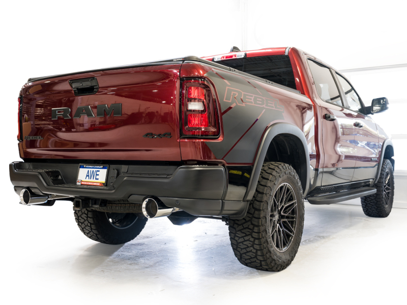AWE Tuning 2025+ RAM 1500 3.0TT Rebel 0FG Cat-Back Exhaust w/ Chrome Silver Tips - Image 5