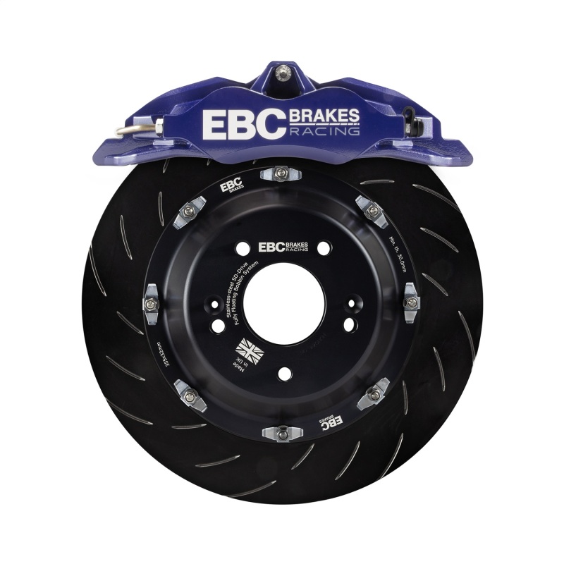 EBC Racing 01-07 Acura RSX Type-S 2.0L Blue Apollo-4 Calipers 330mm Rotors Front Big Brake Kit - Image 4
