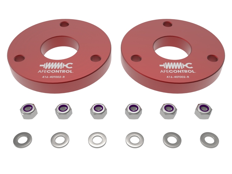 aFe CONTROL 23-24 Chevrolet Colorado ZR2 / GMC Canyon AT4X L4 2.7L (t) 1.25in Leveling Kit - Red - Image 2