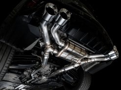 Alternative view of AWE Tuning 2021+ Cadillac CT4-V Blackwing SwitchPath Exhaust - Chrome Silver Tips