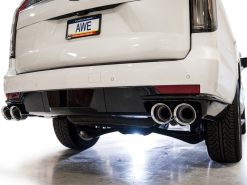 AWE Tuning 2021+ Cadillac Escalade 6.2L ESV 0FG Dual Exit Exhaust System w/ 5in Chrome Silver Tips - Image 10