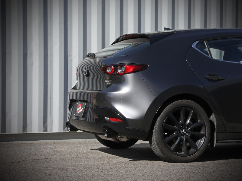 aFe 19-22 Mazda 3 L4 2.5L Takeda 3in to 2-1/2in 304 Stainless Steel Axle-Back Exhaust w/ Black Tip - Image 4