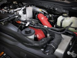 aFe 23-25 Ford F250/F350 Super Duty V8-6.7L BladeRunner Aluminum Hot & Cold Charge Pipe Kit - Red - Image 8