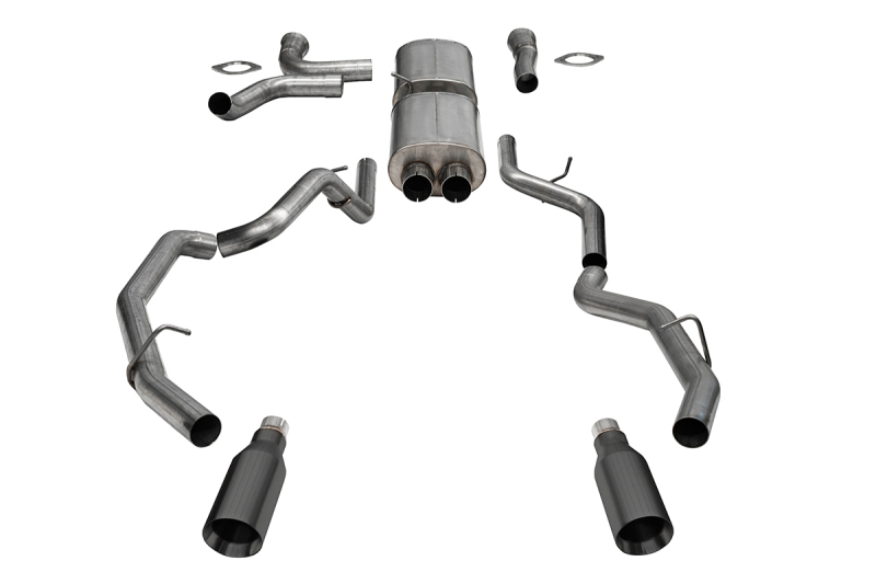 Corsa 25-26 RAM 1500 RHO Crew Cab 3.0L T Cat-Back Dual Rear Exit w/ 5in Single Gun Metal Pro Series
