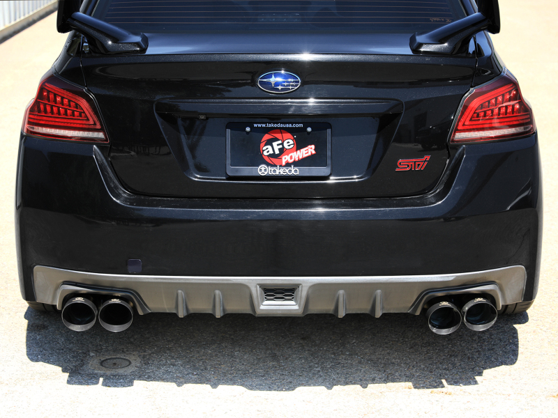aFe Subaru WRX/STi 15-21 H4-2.0/2.5L Takeda 3in to 2-1/2in Stainless Cat-Back Exhaust w/ Black Tip - Image 5