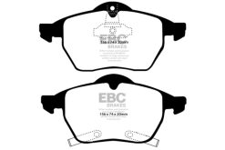 Alternative view of EBC 98 Saab 9-3 2.0 Turbo Yellowstuff Front Brake Pads