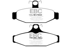 Alternative view of EBC 93-00 Aston Martin Virage 5.3 (AP Caliper) Yellowstuff Rear Brake Pads