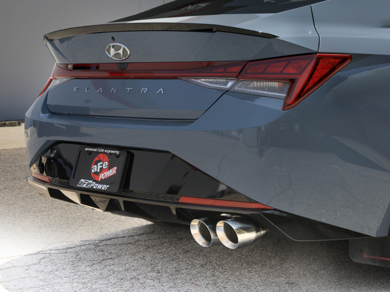 aFe Takeda Axle-Back Exhaust System Hyundai Elantra N Line 21-25 L4-1.6L- Polished Tip - Image 3