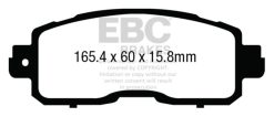 Alternative view of EBC 13+ Nissan Altima 2.5 (L33) Sedan Yellowstuff Front Brake Pads