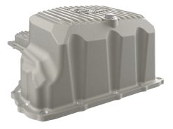 aFe GM Diesel Trucks 17-19 V8-6.6L L5P POWER Street Series Engine Oil Pan Raw w/ Machined Fins - Image 6