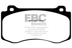 Alternative view of EBC 05-10 Chrysler 300C 6.1 SRT8 Yellowstuff Front Brake Pads (Excl 6 Piston Calipers)