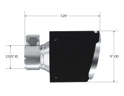 Alternative view of MBRP CF Tip 2.125in ID, 5in OD Out, 7.25in Length, Pair 17-25 BRZ/GR86