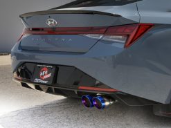 aFe Takeda Axle-Back Exhaust System Hyundai Elantra N Line 21-25 L4-1.6L- Blue Flame Tip - Image 3