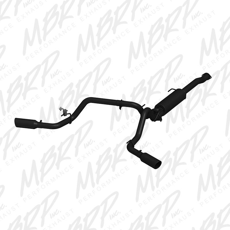 MBRP 2016 Toyota Tacoma 3.5L 3in Cat Back Dual Split Side Black - Image 3