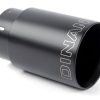 Dinan Double-Walled 4in Clamp-On Exhaust Tip - Black - 4in Outlet / 3.25in Inlet