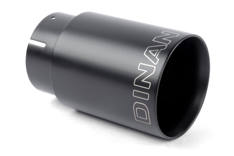 Dinan Double-Walled 4in Clamp-On Exhaust Tip - Black - 4in Outlet / 3.25in Inlet