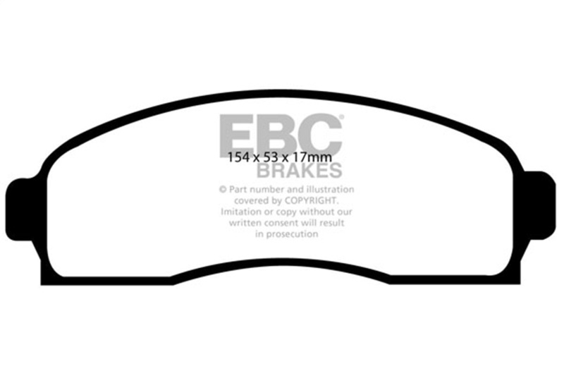 EBC 03-06 Chevrolet Equinox 3.4 Yellowstuff Front Brake Pads - Image 2
