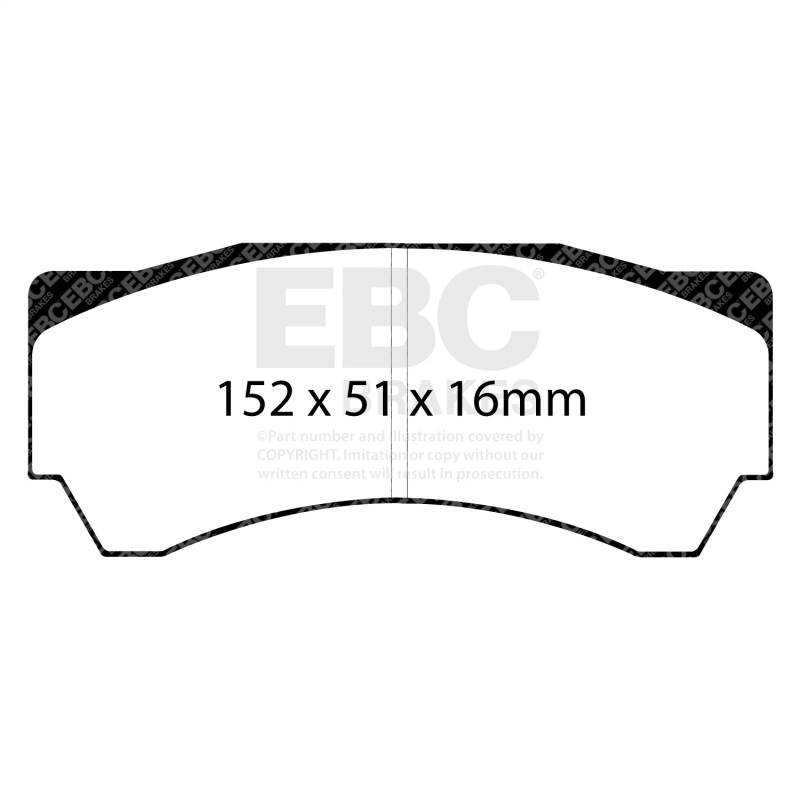 EBC 04-05 Mitsubishi Lancer Evo 8 2.0T (FQ400 w/Alcon Caliper) Bluestuff Front Brake Pads - Image 4