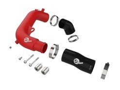 Alternative view of aFe 2024+ Jeep Wrangler JL L4-2.0L (t) BladeRunner 2-1/2in Aluminum Hot Charge Pipe - Red