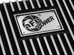 aFe POWER Transmission Pan Ford Trucks 80-92 (AOD Transmission)- Black w/ Machined Fins - Image 7