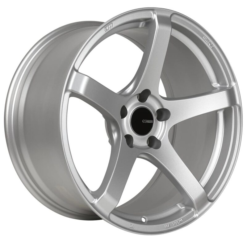 Enkei Kojin 18x8 45mm Offset 5x112 Bolt Pattern 72.6mm Bore Dia Matte Silver Wheel - Image 2