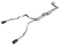 Alternative view of AWE Tuning 2025+ RAM 1500 3.0TT Rebel 0FG Cat-Back Exhaust w/ Diamond Black Tips