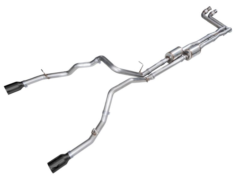 AWE Tuning 2025+ RAM 1500 3.0TT Rebel 0FG Cat-Back Exhaust w/ Diamond Black Tips - Image 2