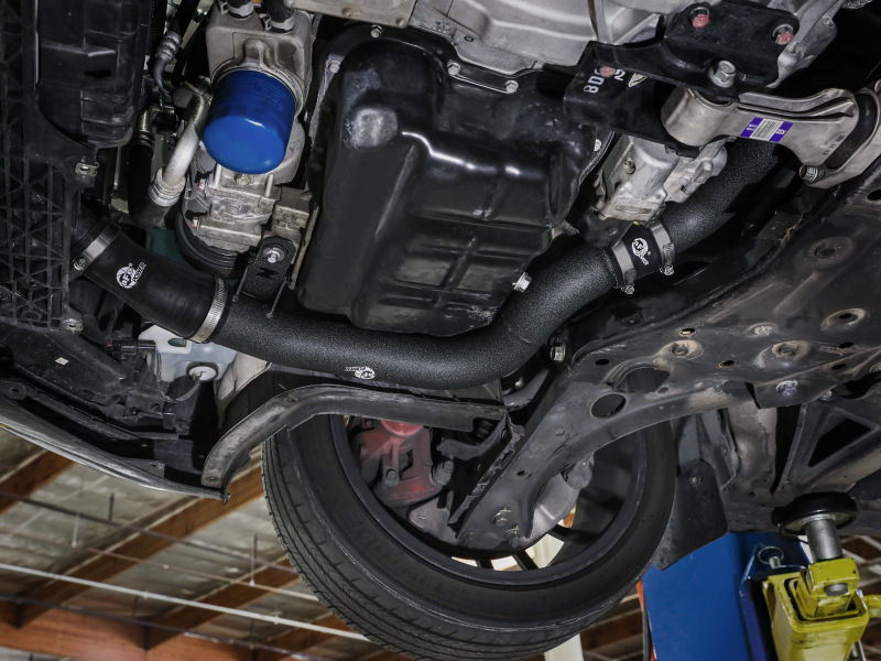 aFe 22-23 Hyundai Kona N L4 2.0L (t) BladeRunner Aluminum Hot and Cold Charge Pipe Kit - Black - Image 7