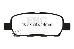 Alternative view of EBC 03-05 Infiniti FX35 3.5 Yellowstuff Rear Brake Pads