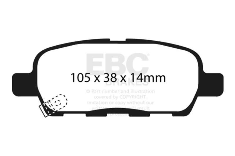 EBC 03-05 Infiniti FX35 3.5 Yellowstuff Rear Brake Pads - Image 2