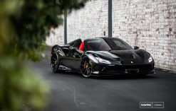 Alternative view of Vossen x Novitec NF10 22x12in - 5x114.3 BP - ET33 - Gloss Black Ferrari 488 / F8 Rear Wheel