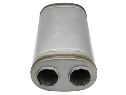 aFe MACH Force-Xp Muffler 2-1/2 IN ID Offset/Dual x 18 IN L x 8 IN W x 5 IN H - Oval Body - Image 3
