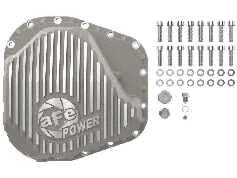 aFe POWER Street Series Rear Diff Cover Raw w/ Machined Fins Ford F-250/350 23-26 (Sterling 11.6) - Image 2