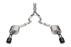 Corsa 2024 Ford Mustang GT Convertible 3in Sport Cat-Back Exhaust - 4.5in Carbon Fiber Tips