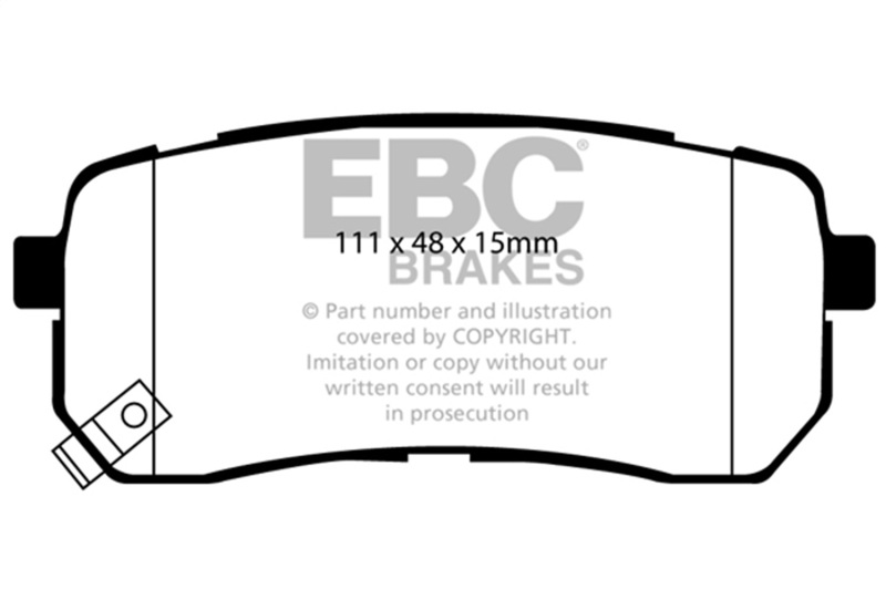 EBC 15+ Kia Sedona 3.3 Yellowstuff Rear Brake Pads - Image 2