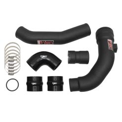 Alternative view of Injen 17-22 Ford F250/F/350/F-450/F-550 V8-6.7L Turbo Diesel Wrinkle Black Intercooler Piping Kit