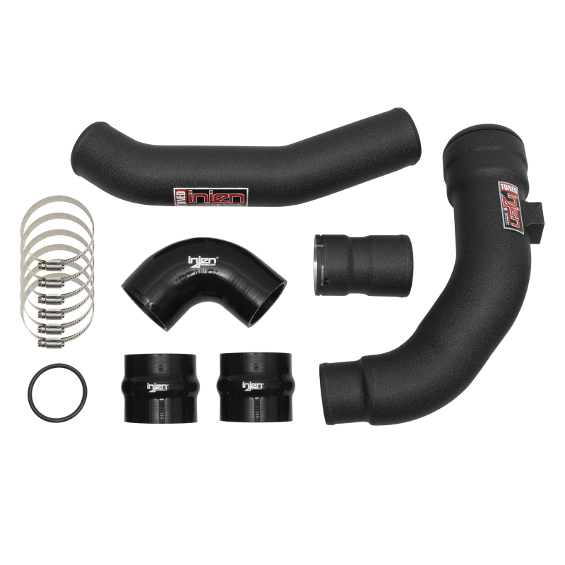 Injen 17-22 Ford F250/F/350/F-450/F-550 V8-6.7L Turbo Diesel Wrinkle Black Intercooler Piping Kit - Image 2