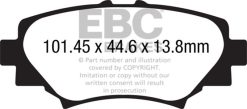 Alternative view of EBC 14+ Mazda 3 2.0 (Japan Build) Yellowstuff Rear Brake Pads