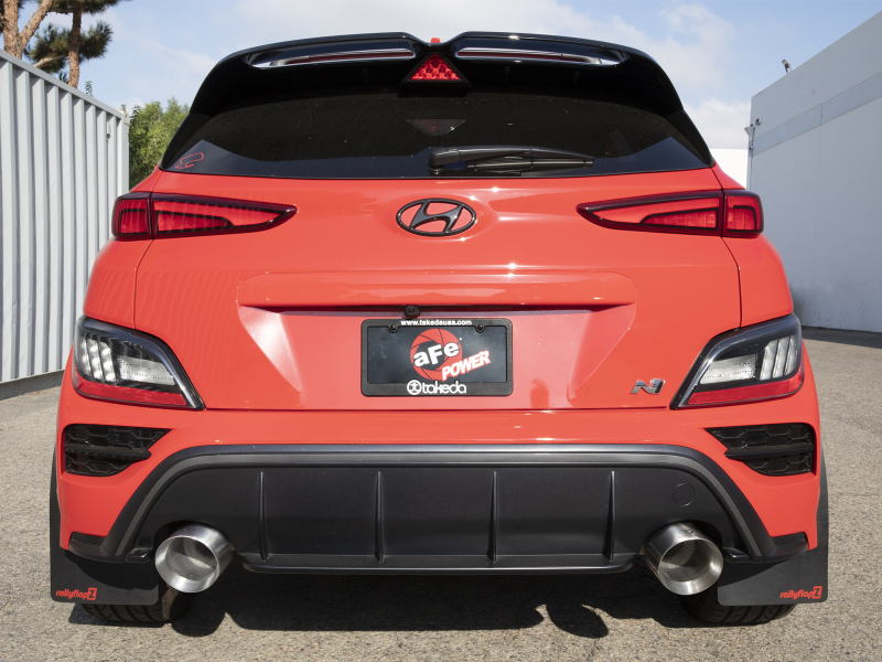 aFe 22-23 Hyundai Kona N L4-2.0L (t) Takeda 3in 304 SS Cat-Back Exhaust System w/ Polished Tips - Image 3