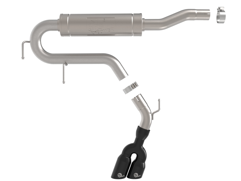 aFe Rebel Series 2-1/2in 304 Stainless Steel Cat-Back w/ Black Tip Ford Maverick 22-26 L4-2.5L FWD - Image 3