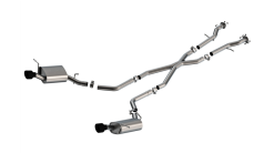 Alternative view of Borla 11-25 Dodge Durango 3.6L V6/5.7L V8 2+4WD S-Type Catback Exhaust - 4.5in Ceramic Black Tips