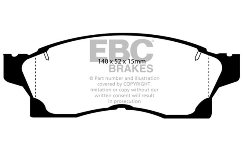 EBC 91-92 Toyota MR2 2.0 Turbo Yellowstuff Front Brake Pads - Image 2