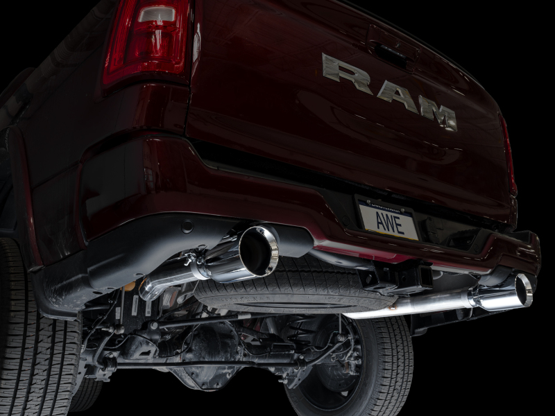 AWE Tuning 25+ RAM 1500 3.0TT 0FG Cat-Back Touring Exhaust - Chrome Silver Tips - Image 3