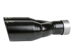 Alternative view of aFe Takeda 304 Stainless Steel Clamp-on Exhaust Tip Black 2-1/2ininlet x 3-1/2in Outlet X 12in L