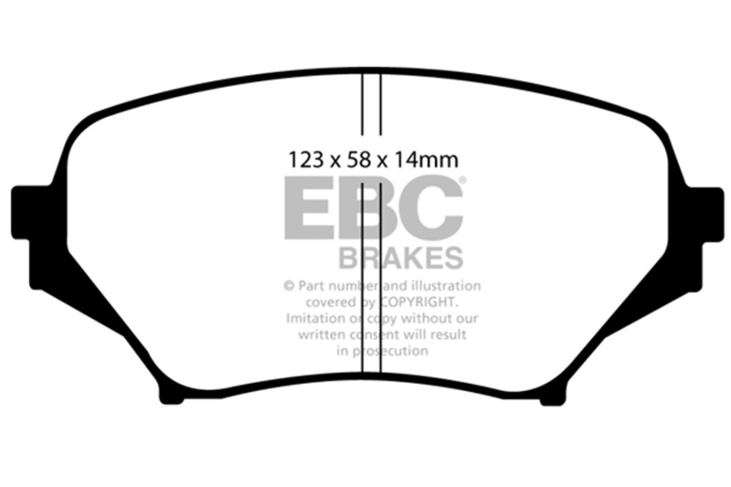 EBC 06-15 Mazda Miata MX5 2.0 Yellowstuff Front Brake Pads - Image 2