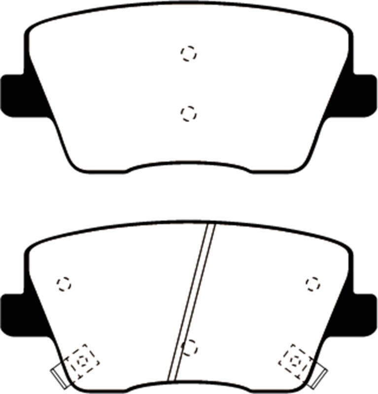 EBC 2019+ Hyundai Veloster N (2nd Gen) 2.0L Turbo Yellowstuff Rear Brake Pads - Image 2